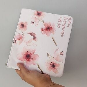 Floral toiletry cosmetics bag waterproof